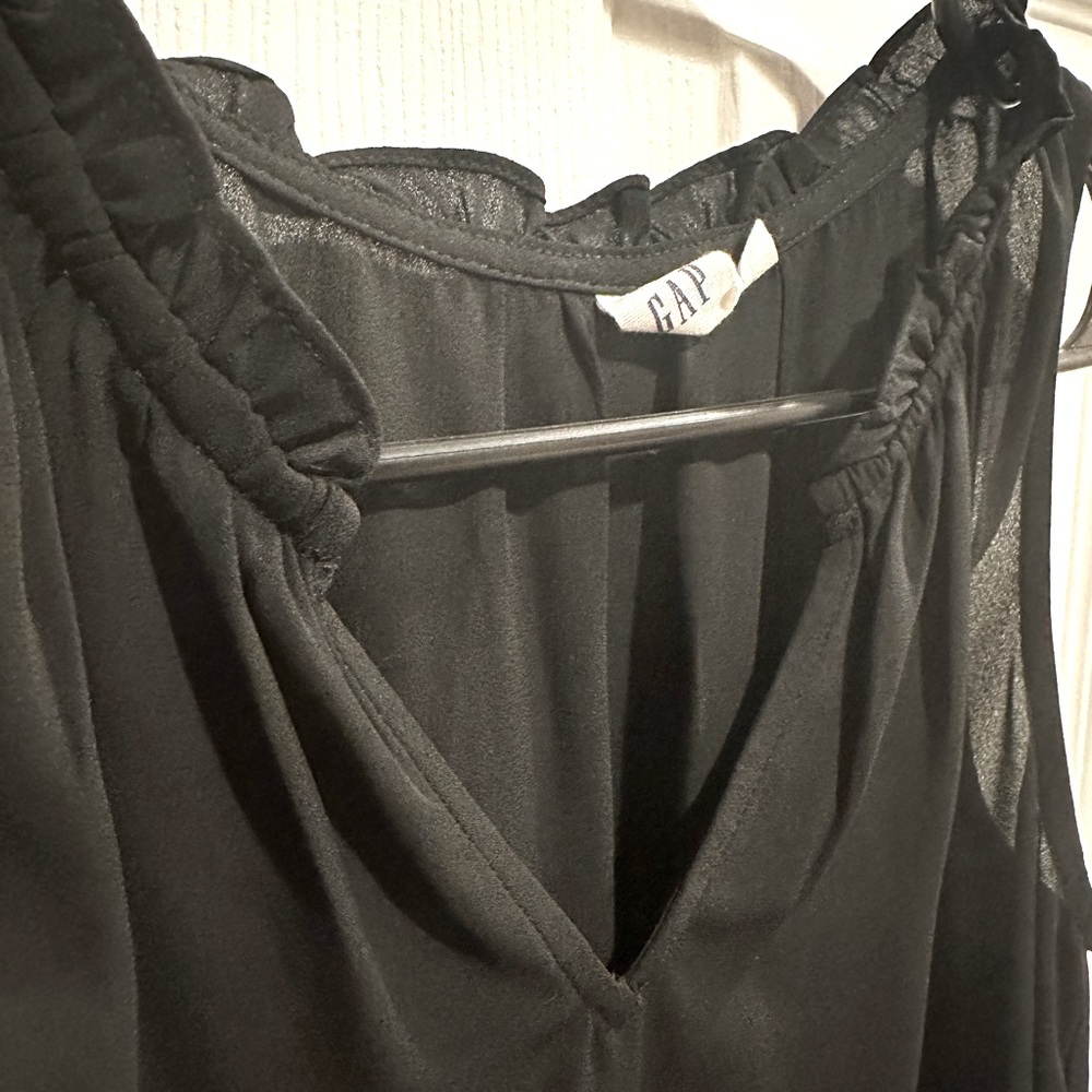 Breezy Light Ruffle Tank Top Black π - Picture 6 of 8